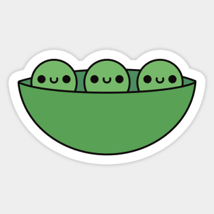 Cute Kawaii Peas In A Pod Sticker